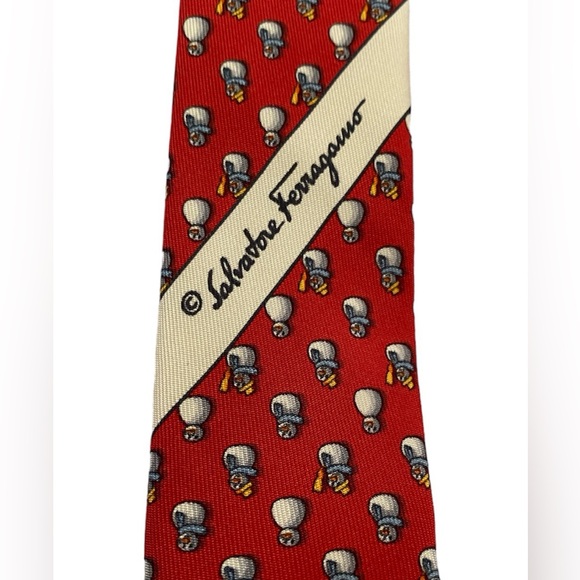 Salvatore Ferragamo snowman silk tie - Picture 7 of 8